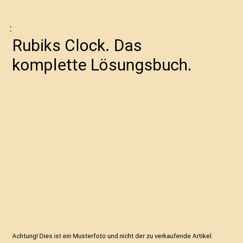 Rubiks clock das - clock., komplette