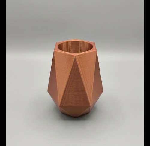 Copper coloured geometric - coloured,