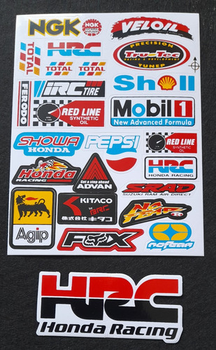 Honda hrc racing decals 1 - decals,