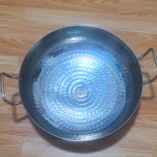 Stainless steel silver wok - steel,