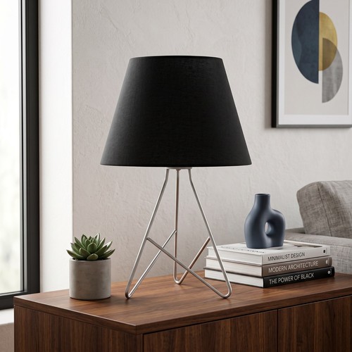 42cm tripod table lamp - lamp, silver