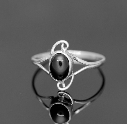 925 sterling silver - black, onyx