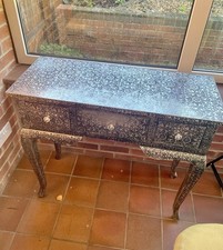 Embossed Metal Console Table /