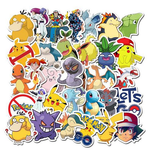 100pcs pokemon pikachu - pikachu, wall