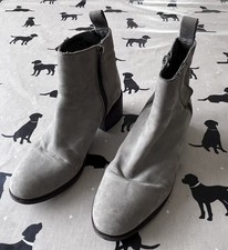 Jigsaw Grey Suede Ankle Boots