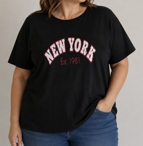Black new look slogan shirt - new,