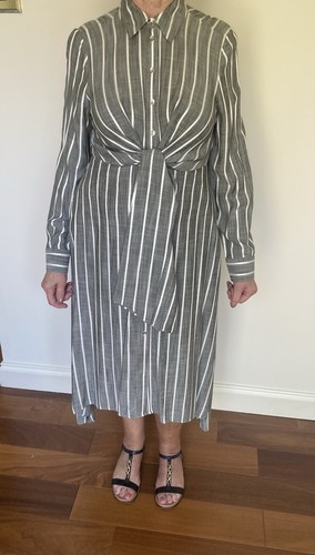 Mint velvet striped midi shirt - mint,