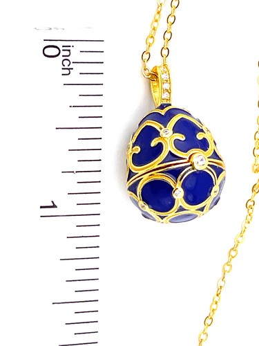 Faberge blue necklace - necklace,
