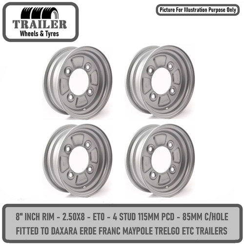 Trailer wheel rim - trailer, 2.50