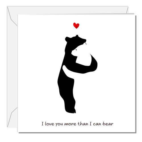Bear hug valentine card - hug,