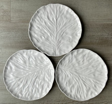 Cabbage Leaf large dinner / Serving/decorative Plates - 11”/28cm - White glazed