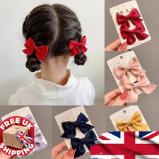 2x Girls Cute Bow Hair Clips