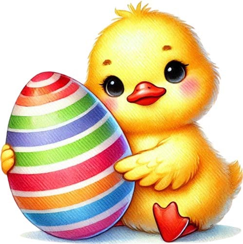 Colourful easter duck egg - egg, wall