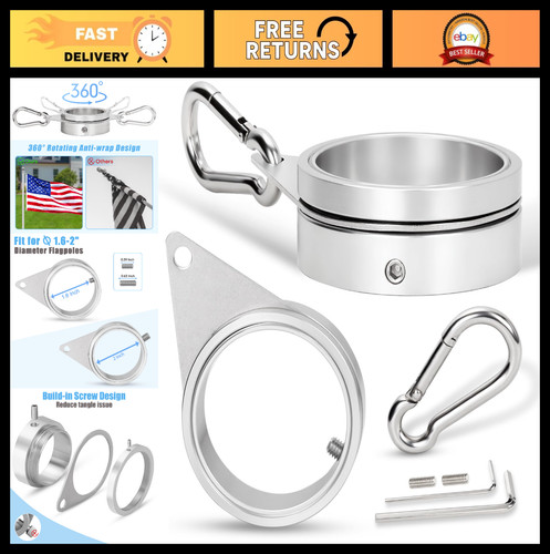Large flag pole rings - rings, 2
