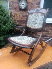Victorian Antique Folding childs Rocking Chair