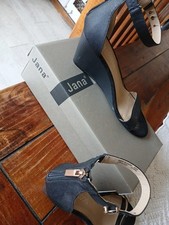 Ladies Black, Ankle Strap Wedge Sandal