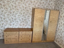 Beautility bedroom furniture, 2 wardrobes, bed side table and 2 chest of drawers