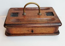 Antique Oak wooden desk tidy