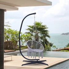 Metal C Hammock Stand Frame Large Garden Camping Outdoor Patio Max Load 120kg