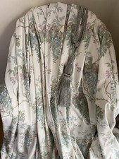 STUNNING LAURA ASHLEY WISTERIA DUCK EGG BLUE CURTAINS