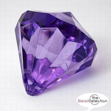 LARGE FACETED PURPLE ACRYLIC