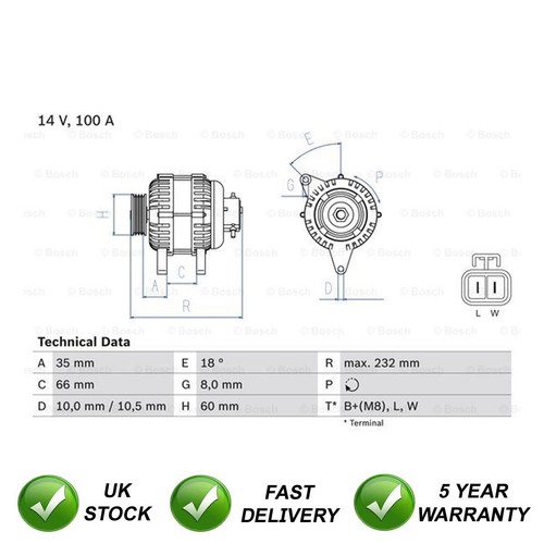Alternator sjr fits vauxhall - alternator,