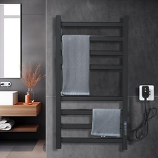 Black Wall Mount Heated Towel
