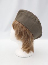 Vintage German Military Cap Hat 70s Bundeswehr Army Khaki Green Size 58