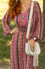 Stunning Softsurroundings NEW w/out Tag ESPERANZA Maxi Dress size XL Boho 