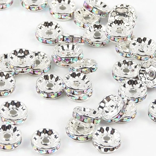 4mm rhinestone spacer - rhinestone,