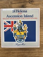 1984 St Helena & Ascension Islands BU Coin Set – 6 Coins In Wallet. Pristine.