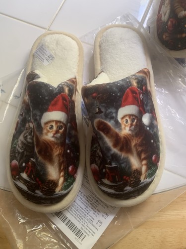 New christmas cat slippers - cat,