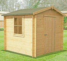 7x7 GARDEN LOG CABIN OUTHOUSE