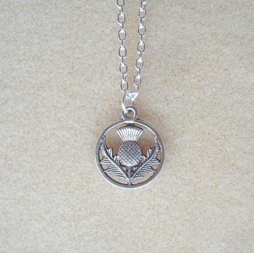 Scottish thistle charm - charm, pendant