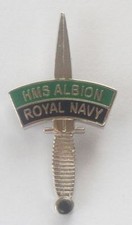 HMS ALBION ROYAL NAVY LAPEL