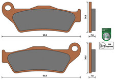 REAR BRAKE PADS MHR SYNT for