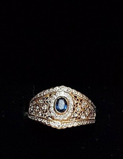 1.00 CTW SAPPHIRE DIAMOND RING