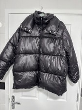 ASYOU Women’s funnel neck oversized puffer jacket in black size 12 NWTT