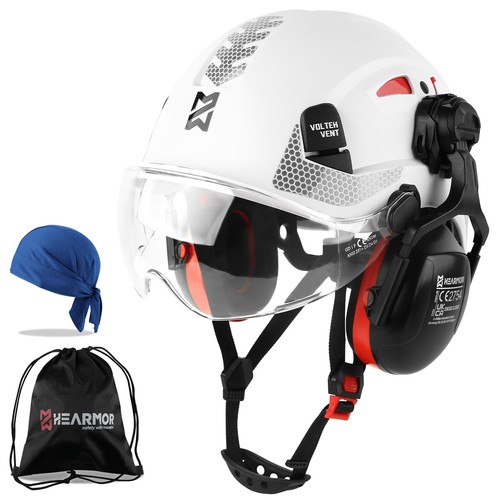 Safety helmet with - , hearing