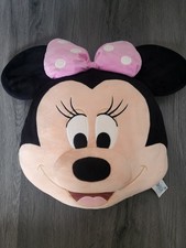 GENUINE DISNEY MINNIE MOUSE 3D CUSHION - HEAD - FACE PLUSH PILLOW - GIRLS ROOM