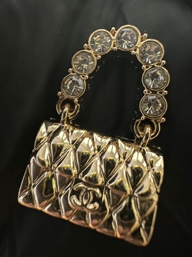 Gold metal diamanté flat - 1x,