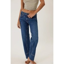 We The Free Size 29 Free People Risk Taker Mid-Rise Jeans Be Bold Dark Wash