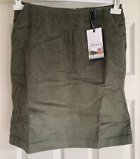 Joules Women's Hannah Cord Skirt Khaki in Sizes 6, 8, 14, 18, 29 RRP £59.95