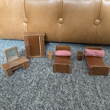 Vintage 1950’s Bedroom Suite - Dolls House Furniture - Fabulous