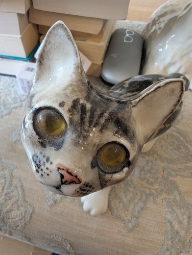 Winstanley pottery tabby cat - tabby,