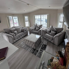 Ark Future Full Set Malibu Chesterfield Sofa Set 3+1+1 Seater with Coffee Table