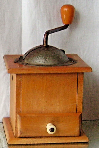 Wooden coffee grinder - grinder, vintage