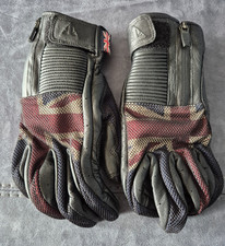 TRIUMPH UNION JACK / UNION FLAG - LEATHER / MESS MOTORCYCLE GLOVES SIZE M / 9