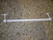 Clothes Rail Wardrobe Hanging Rod With Brackets 29.5cm Long 1.9cm Diameter Tube
