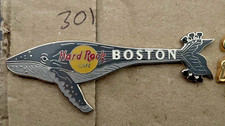301. Hard Rock Cafe Boston Whale Guitar Pin-Pre 2015-CLOSED CAFE- RARE!!!